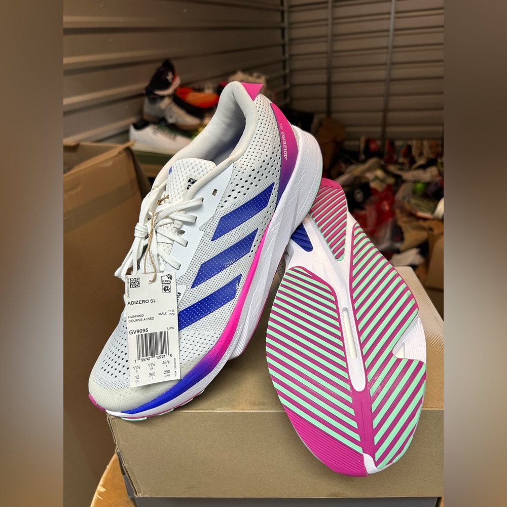 adidas Adizero SL ' Lucid Blue Fuchsia Men’s training shoes Size 12 New /No box
